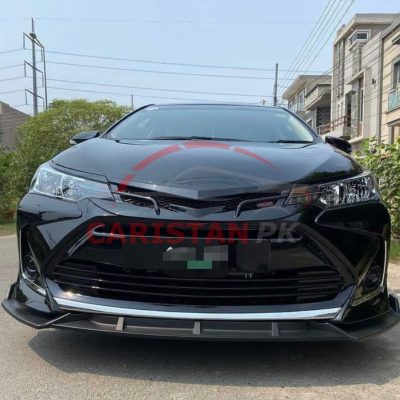 Universal Front Bumper Splitter Sporty Style Matt Black