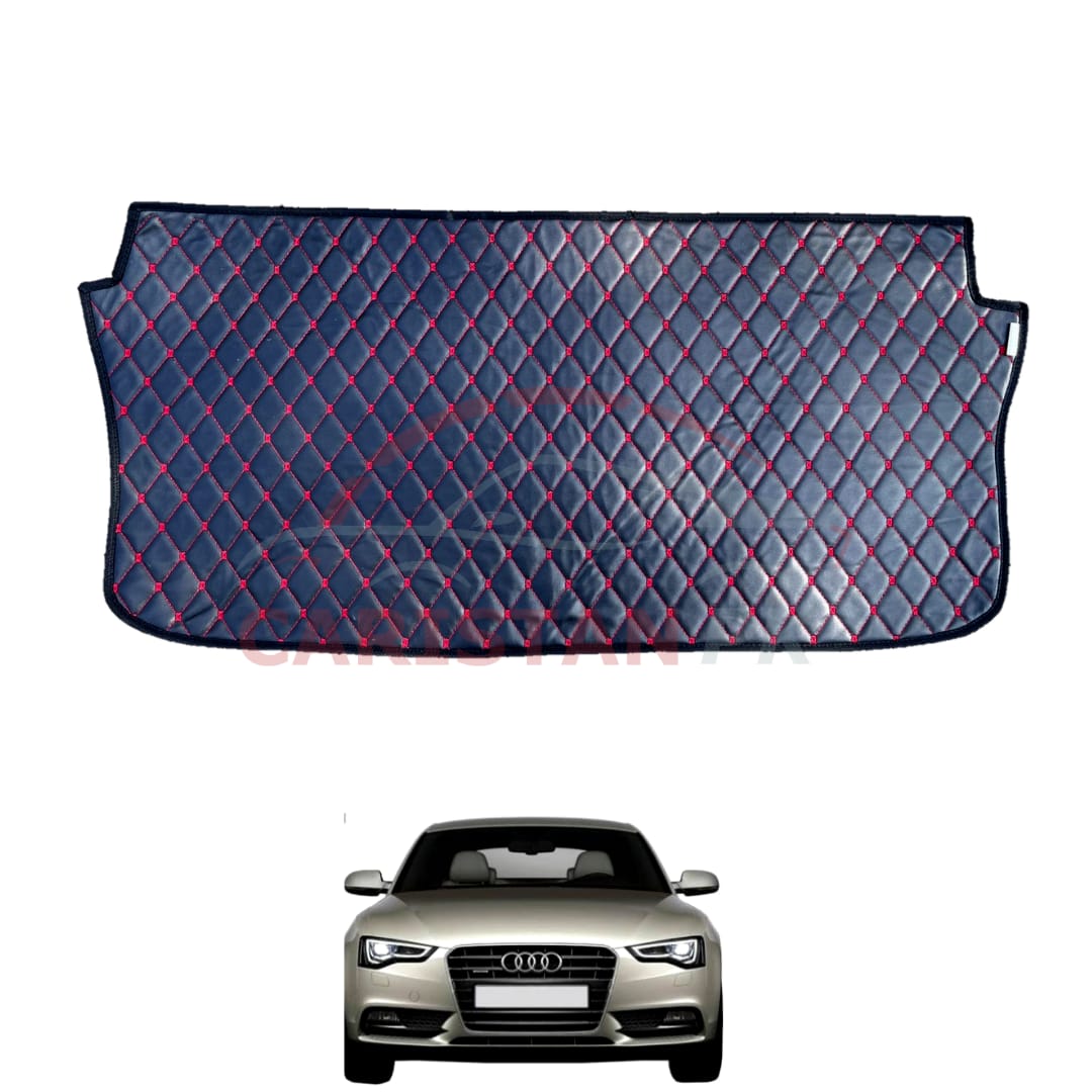Audi A5 7D Trunk Protection Mat Black With Red Stitch 2014-19 Model