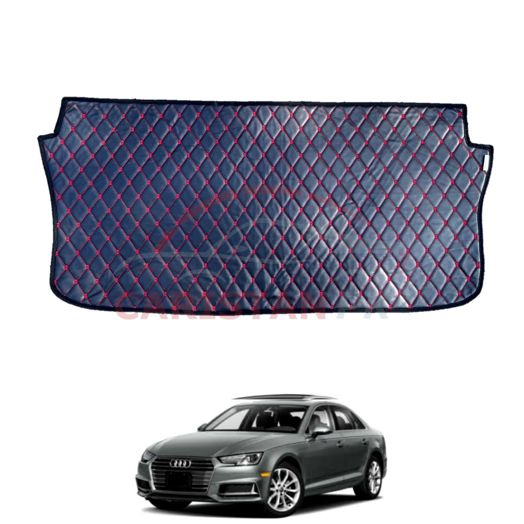 Audi A4 7D Trunk Protection Mat Black With Red Stitch 2014-19