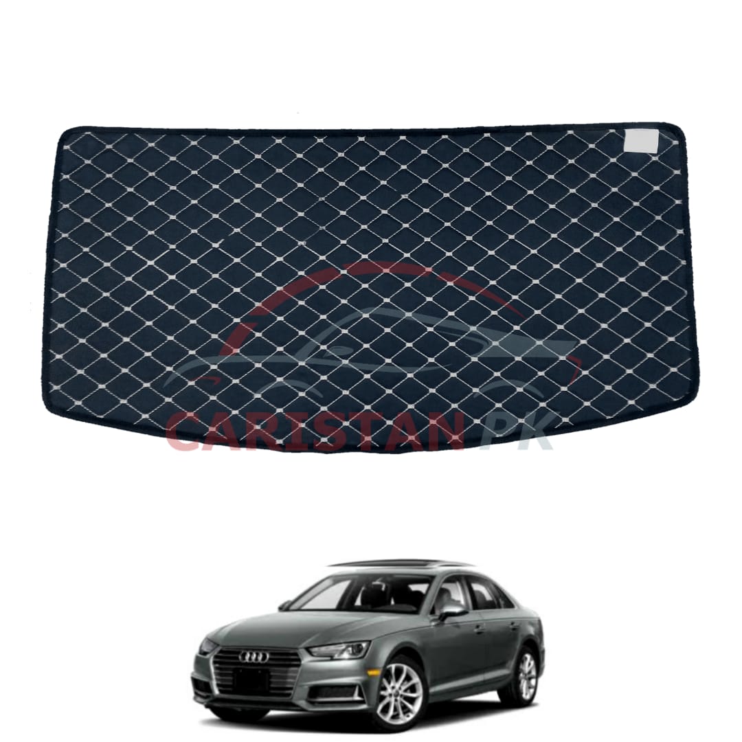 Audi A4 7D Trunk Protection Mat Black With Beige Stitch 2014-19