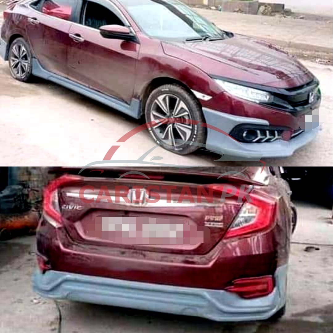 Unpainted Honda Civic Fiber Glass Body Kit 2016-21 4 Pc