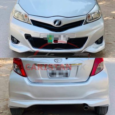 Unpainted Toyota Vitz Fiber Glass Body Kit B 2011-16 2 Pc