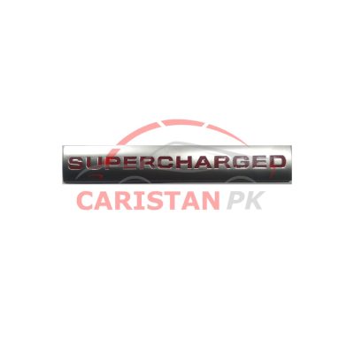 Super Charged Car Emblem Silver