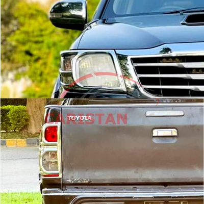 Toyota Hilux Vigo Headlight Backlight Chrome Cover Set 2006-11