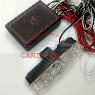 Vehicle Red Blue LED Flasher Light 3 LED x 4 Bar Without Remote