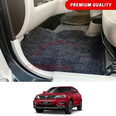 Proton X70 Premium Carpet Floor Mats Black Grey