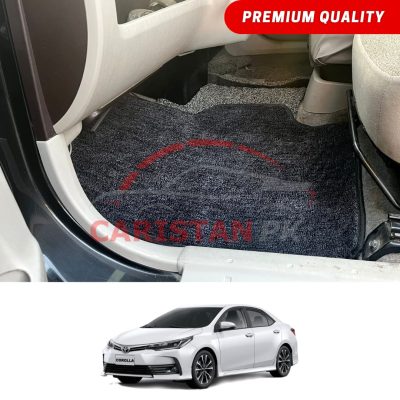Toyota Corolla Premium Carpet Floor Mats Black Grey 2017-23