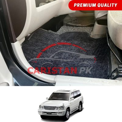 Toyota Land Cruiser Premium Carpet Floor Mats Black Grey 2003-07