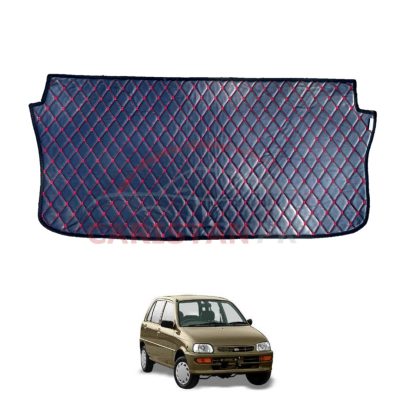 Daihatsu Cuore 7D Trunk Protection Mat Black With Red Stitch