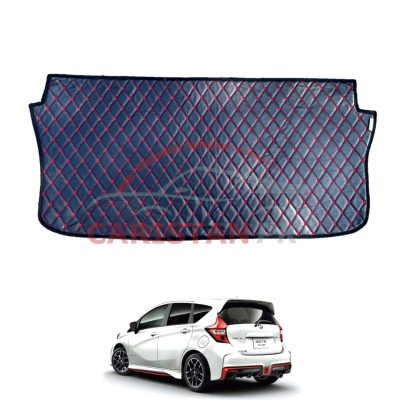 Nissan Note 7D Trunk Protection Mat Black With Red Stitch
