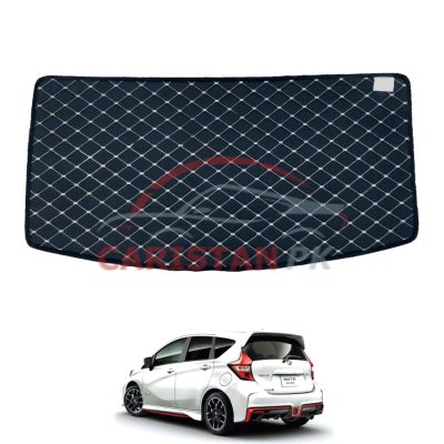 Nissan Note 7D Trunk Protection Mat Black With Beige Stitch