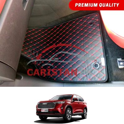 Haval H6 Flat Style 7D Floor Mats Black With Red Stitch