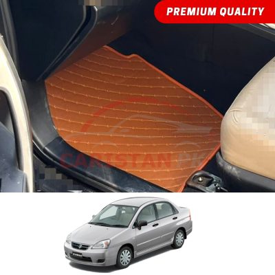 Suzuki Liana Flat Style 7D Floor Mats Royal Orange