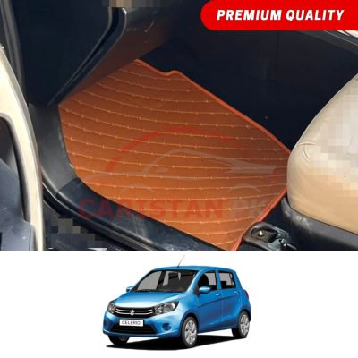 Suzuki Cultus Flat Style 7D Floor Mats Royal Orange 2017-23