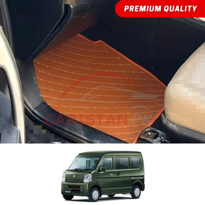 Suzuki Every Flat Style 7D Floor Mats Royal Orange 2019-22