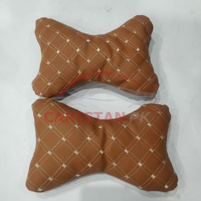 Royal Orange Diamond Stitch Neck Rest Pillow