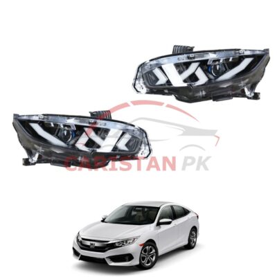 Honda Civic Lamborghini Style Head Lamp Light 2016-21