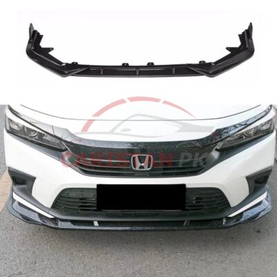 Honda Civic Front Bumper Splitter Matt Black 2022 Model & Onwards