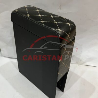 Daihatsu Mira Custom Fit Armrest Black With Beige Stitch 2012-16