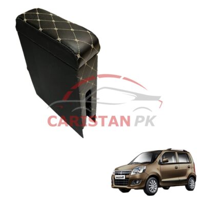 Suzuki Wagon R Pakistan Variant Custom Fit Armrest Black With Beige Stitch