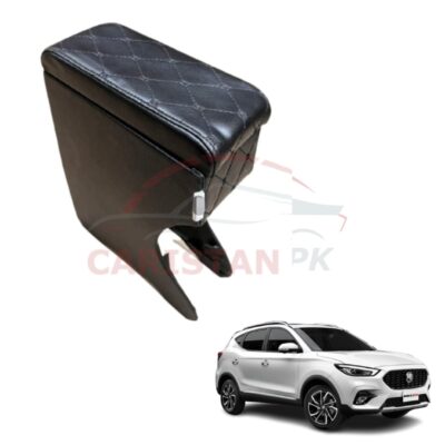 MG ZS Custom Fit Car Wooden Armrest Black