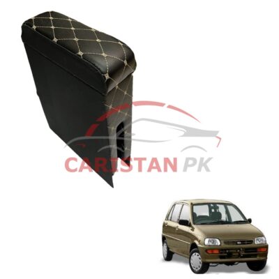 Daihatsu Cuore Custom Fit Armrest Black With Beige Stitch