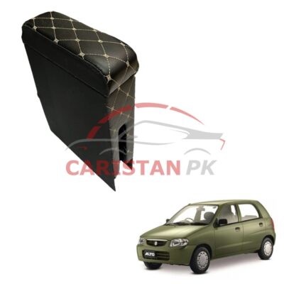 Suzuki Alto Custom Fit Armrest Black With Beige Stitch 2000-08