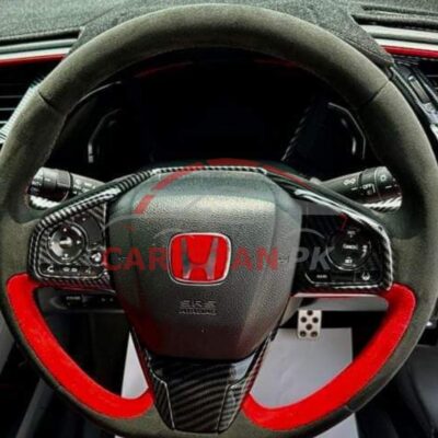 Honda Civic X Multimedia Steering Controls Carbon Fiber Trim 2016-21