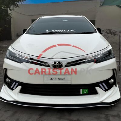 Unpainted Toyota Corolla Premium Sports Kit Front Bumper Extension 2017-21