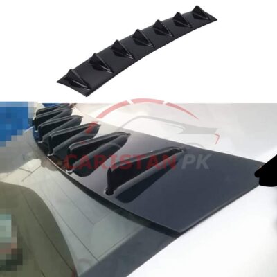 Universal Shark Fin Style ABS Plastic Roof Spoiler Glossy Black