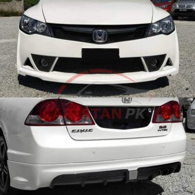 Unpainted Honda Civic Reborn Mugen High-Grade Fiber Glass Body Kit 4 Pc