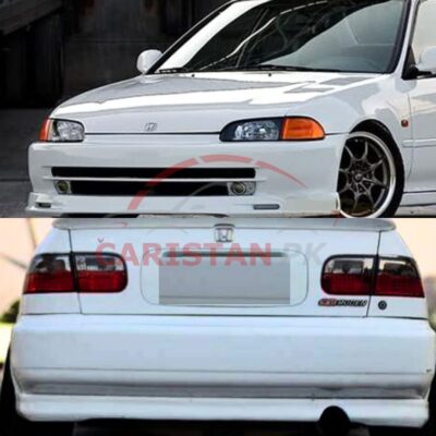 Unpainted Honda Civic Dolphin High-Grade Fiber Glass Body Kit 4 Pc