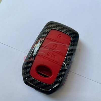 Toyota Hilux Revo Rocco Key Shell Key Case Carbon Fiber Red Button