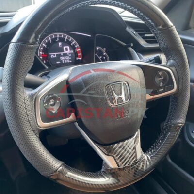 Honda Civic Carbon Fiber Steering Trim 2016-21 Model